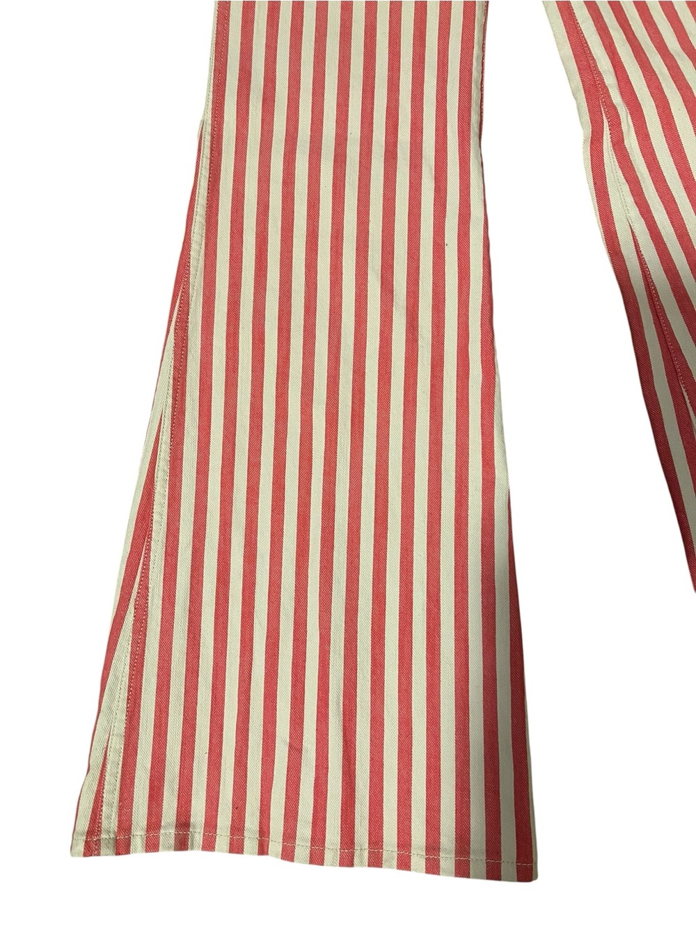 Wrangler Wanderer Bell Bottom Flare Jeans USA Red White Stripe High Rise 26 Boho - Picture 7 of 11